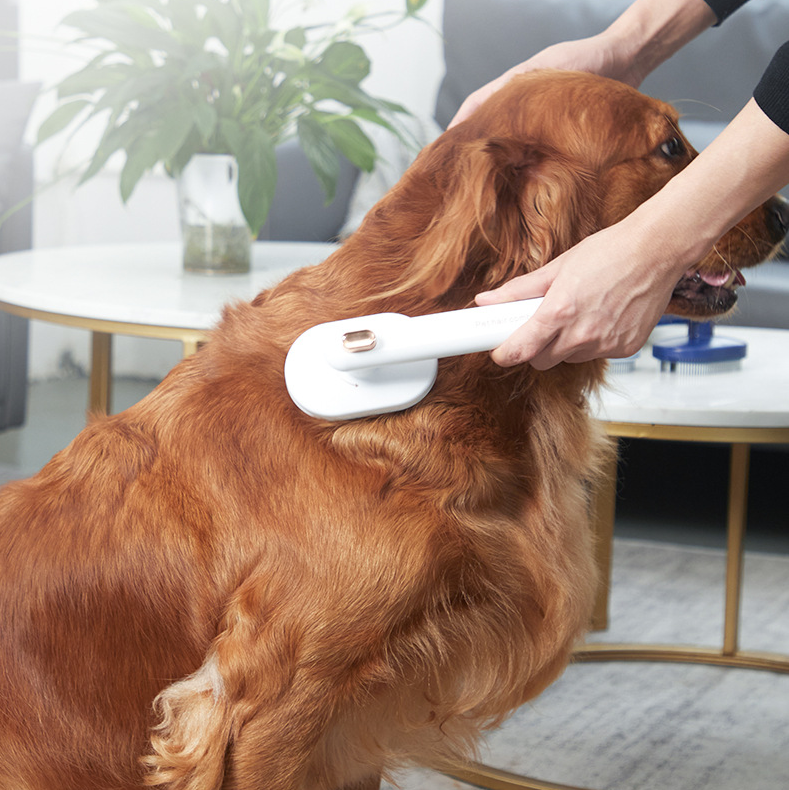 Dog hair brush floating comb