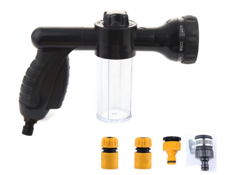 Hose foam, soap water wash gun