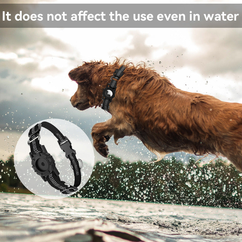 Reflective Airtag holder anti lost dog collar